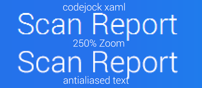 XAML antialiased text