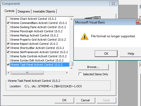mscomctl ocx file format no longer supported