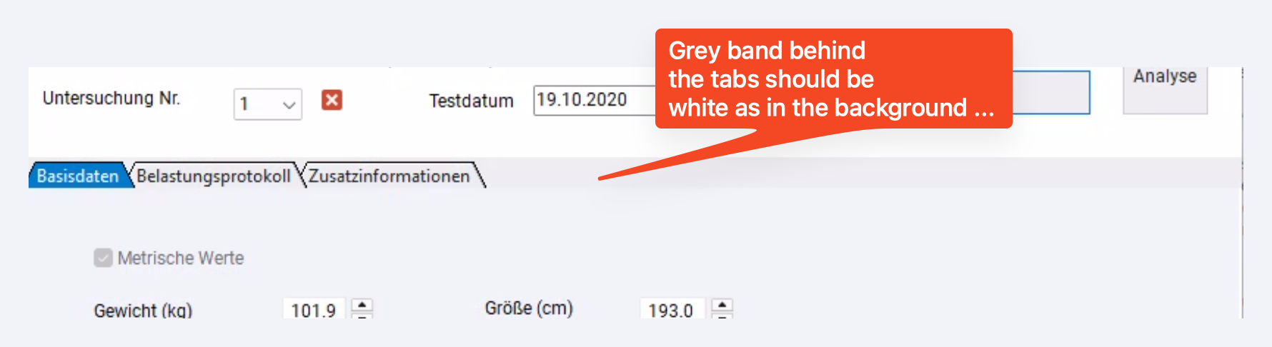 Header background CXTPTabCtrl